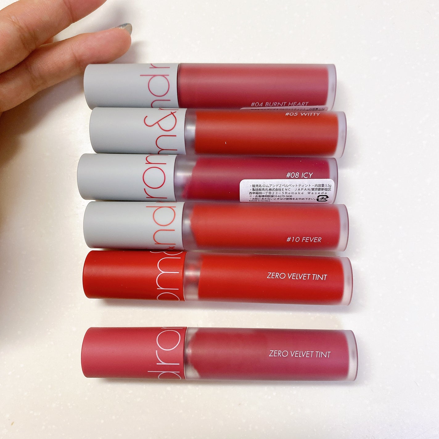 ゼロベルベットティント/rom&nd/リップティントを使ったクチコミ(2枚目)