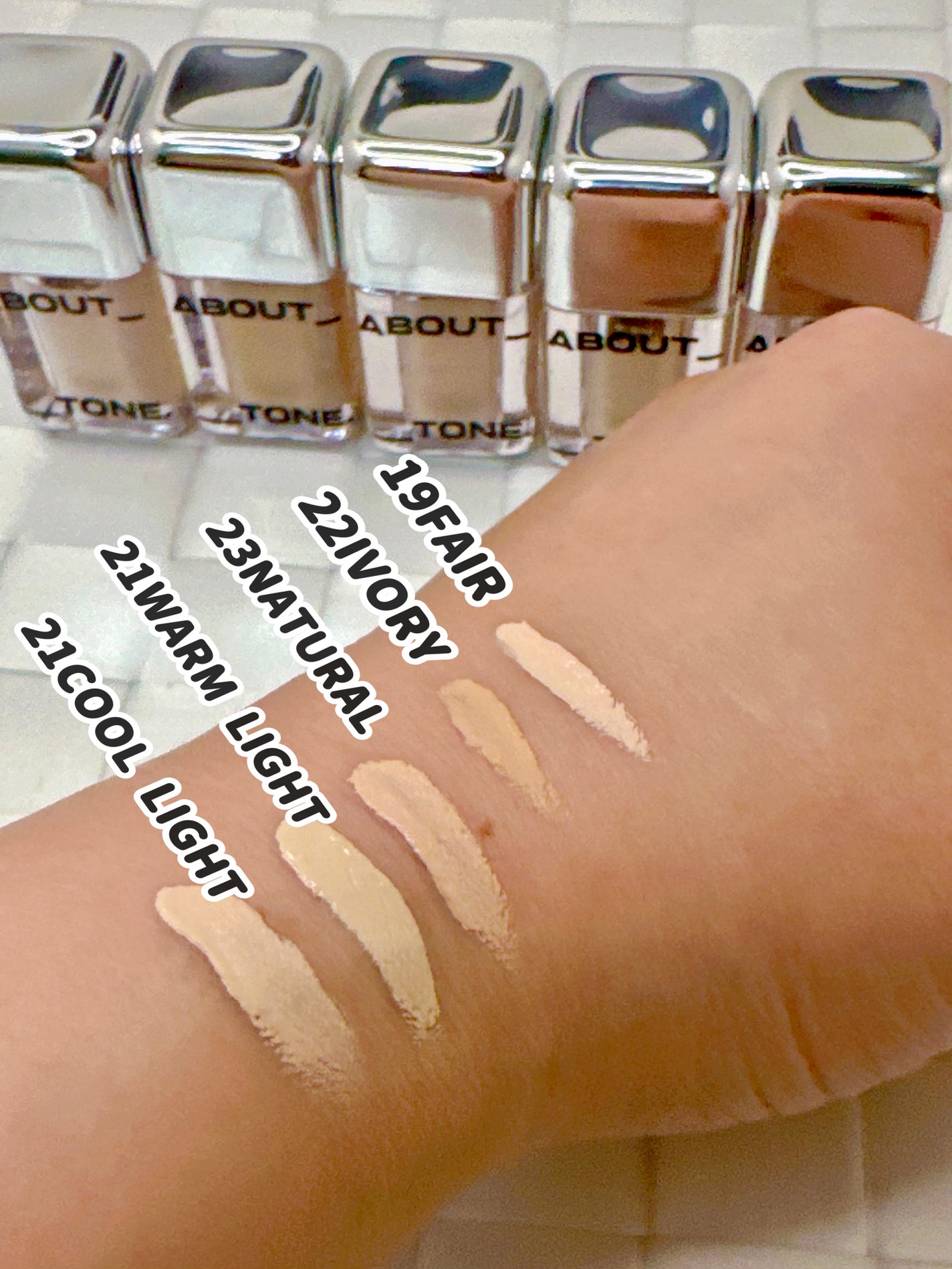 スキンレイヤーフィットファンデーション/ABOUT TONE/リキッドファンデーションを使ったクチコミ(7枚目)