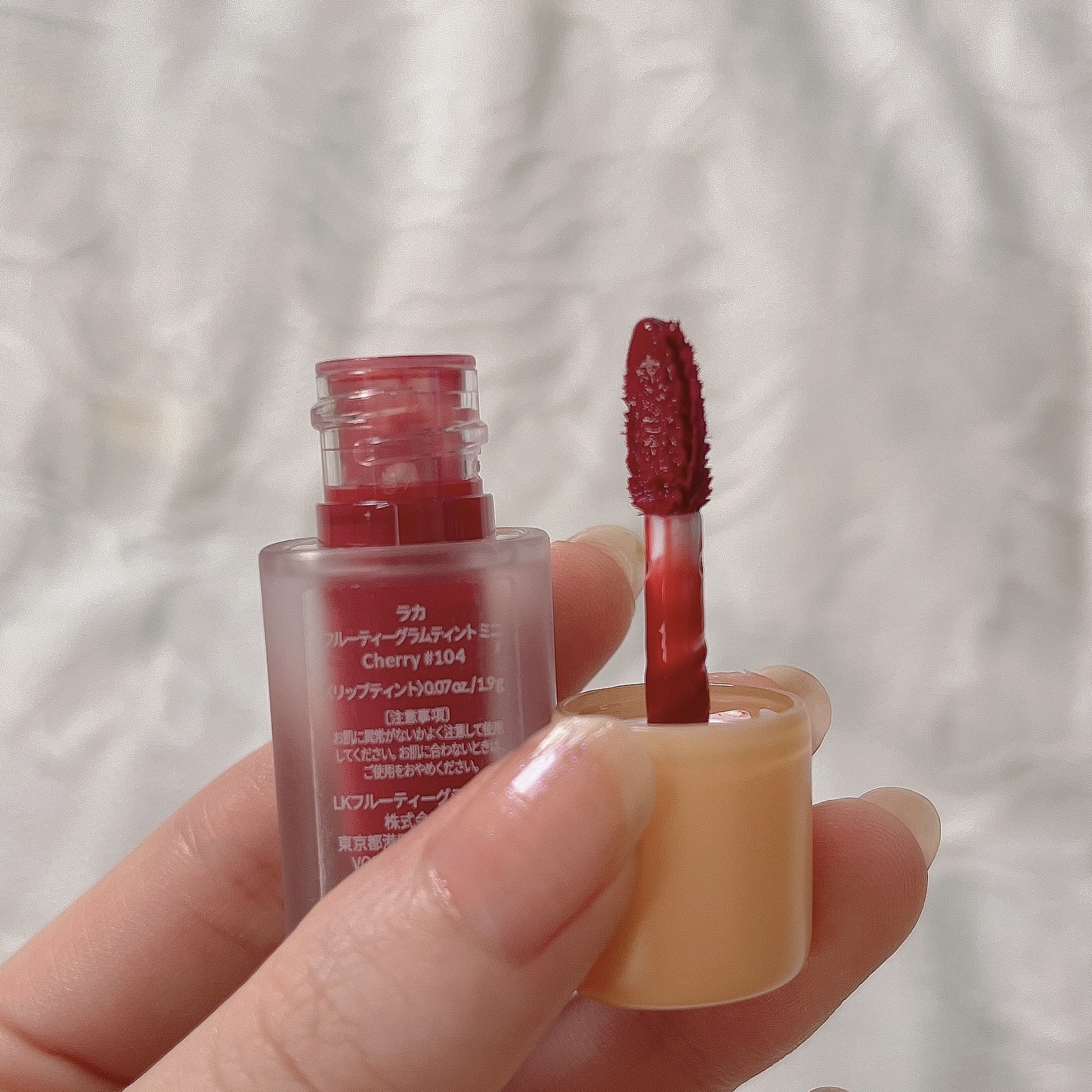 フルーティーグラムティント/Laka/リップティントを使ったクチコミ（2枚目）