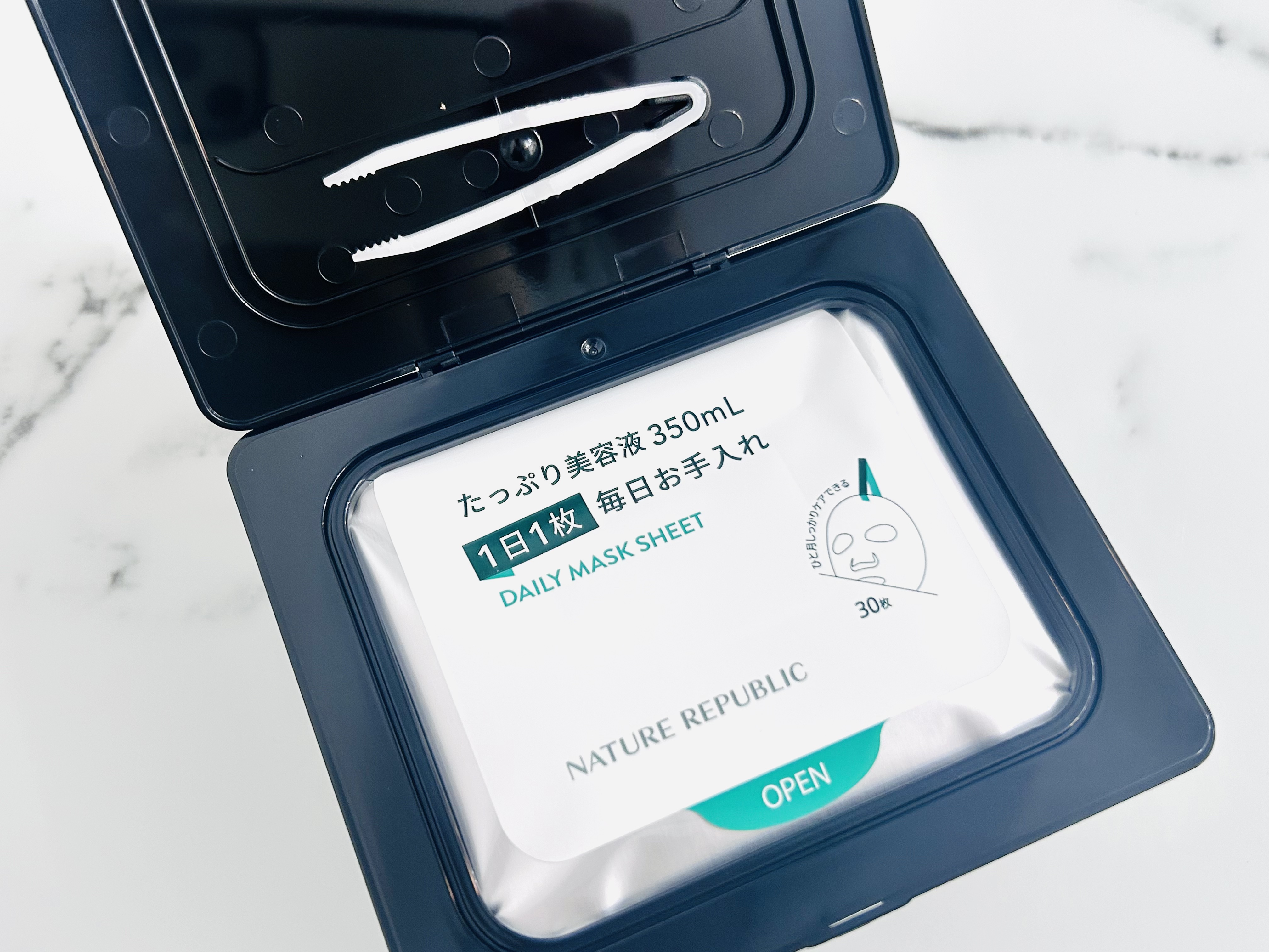 ブラックPDRN デイリーシートマスク 30枚入り/ネイチャーリパブリック/シートマスク・パックを使ったクチコミ（3枚目）