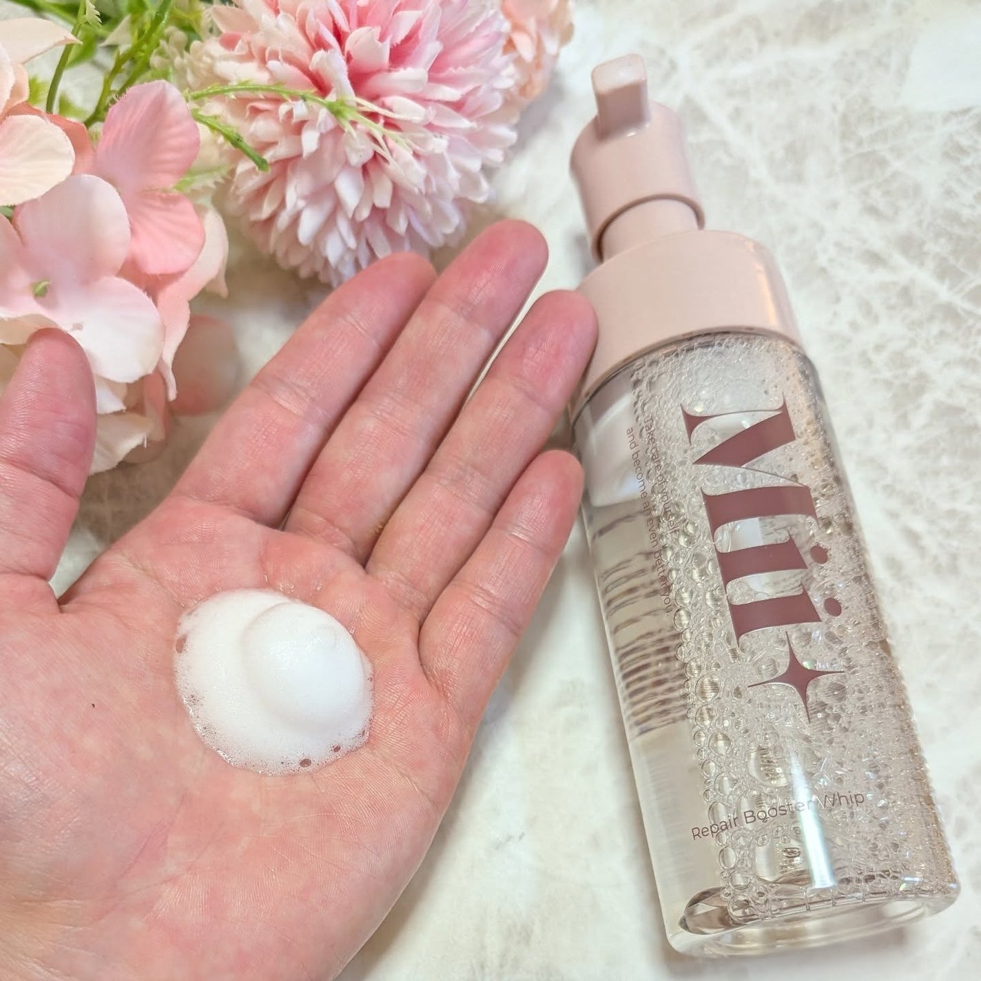 リペアブースターホイップ/Mii+/洗い流すヘアトリートメントを使ったクチコミ(4枚目)