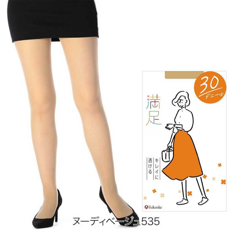 fukuske 満足 30デニールシアータイツ