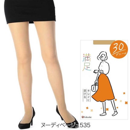 fukuske 満足 30デニールシアータイツ