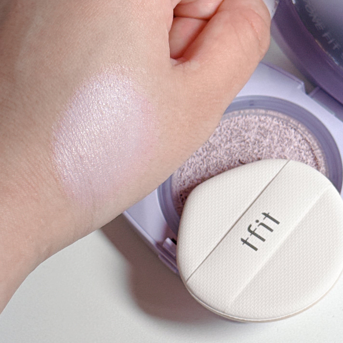 ベースフィットトーンアップサンクッション/TFIT/クッションファンデーションを使ったクチコミ(4枚目)