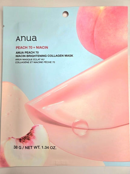 桃70ナイアシンコラーゲンフェイスパック/Anua/シートマスク・パックを使ったクチコミ(1枚目)
