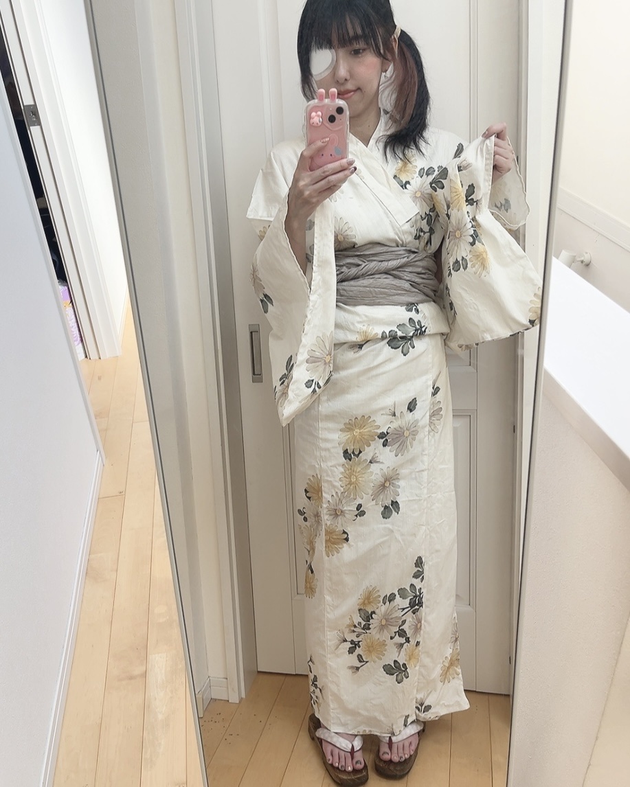 1人で簡単着付け 浴衣 レディース 6点セット( 浴衣 + 帯 + 下駄 + 肌着 + 腰紐2枚 ) F/ZOZOTOWN/その他を使ったクチコミ（1枚目）