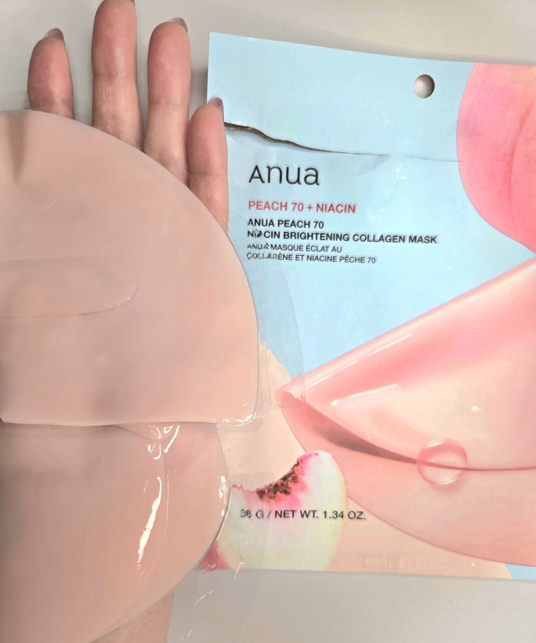 桃70ナイアシンコラーゲンフェイスパック/Anua/シートマスク・パックを使ったクチコミ（2枚目）