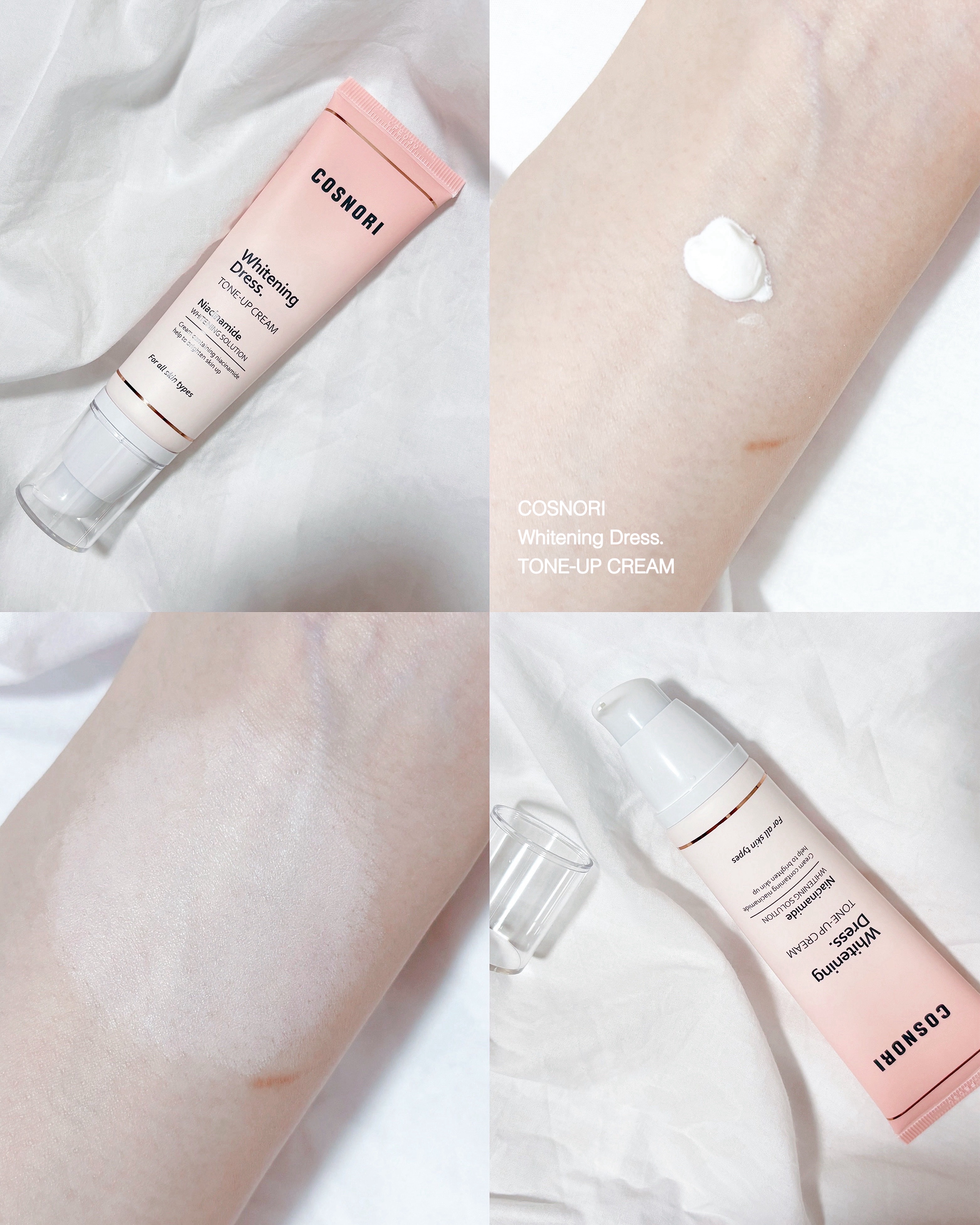 
𝖢𝖮𝖲𝖭𝖮𝖱𝖨
𝖶𝗁𝗂𝗍𝖾𝗇𝗂𝗇𝗀 𝖣𝗋𝖾𝗌𝗌.
𝖳𝖮𝖭𝖤-𝖴𝖯 𝖢𝖱𝖤𝖠𝖬


使用感が好きすぎるクリーム！
テクスチャはさらっとしていて
少量でも伸びが良く肌なじみもすご