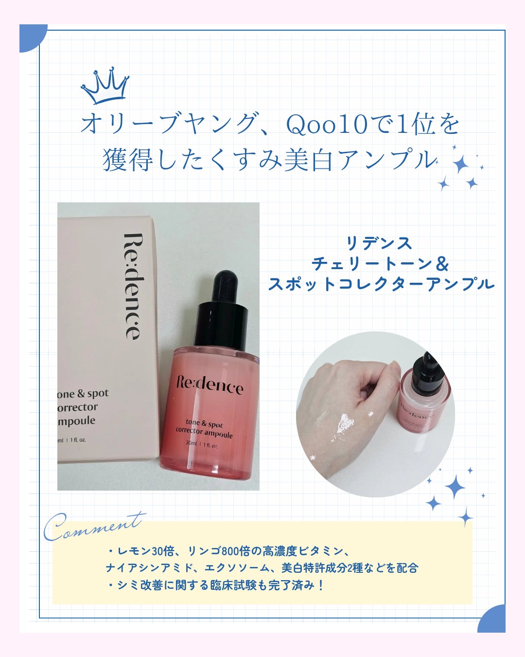 リデンス チェリートーン＆スポットコレクターアンプル/redence/美容液を使ったクチコミ（1枚目）