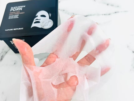 ブラックPDRN デイリーシートマスク/ネイチャーリパブリック/シートマスク・パックを使ったクチコミ(2枚目)