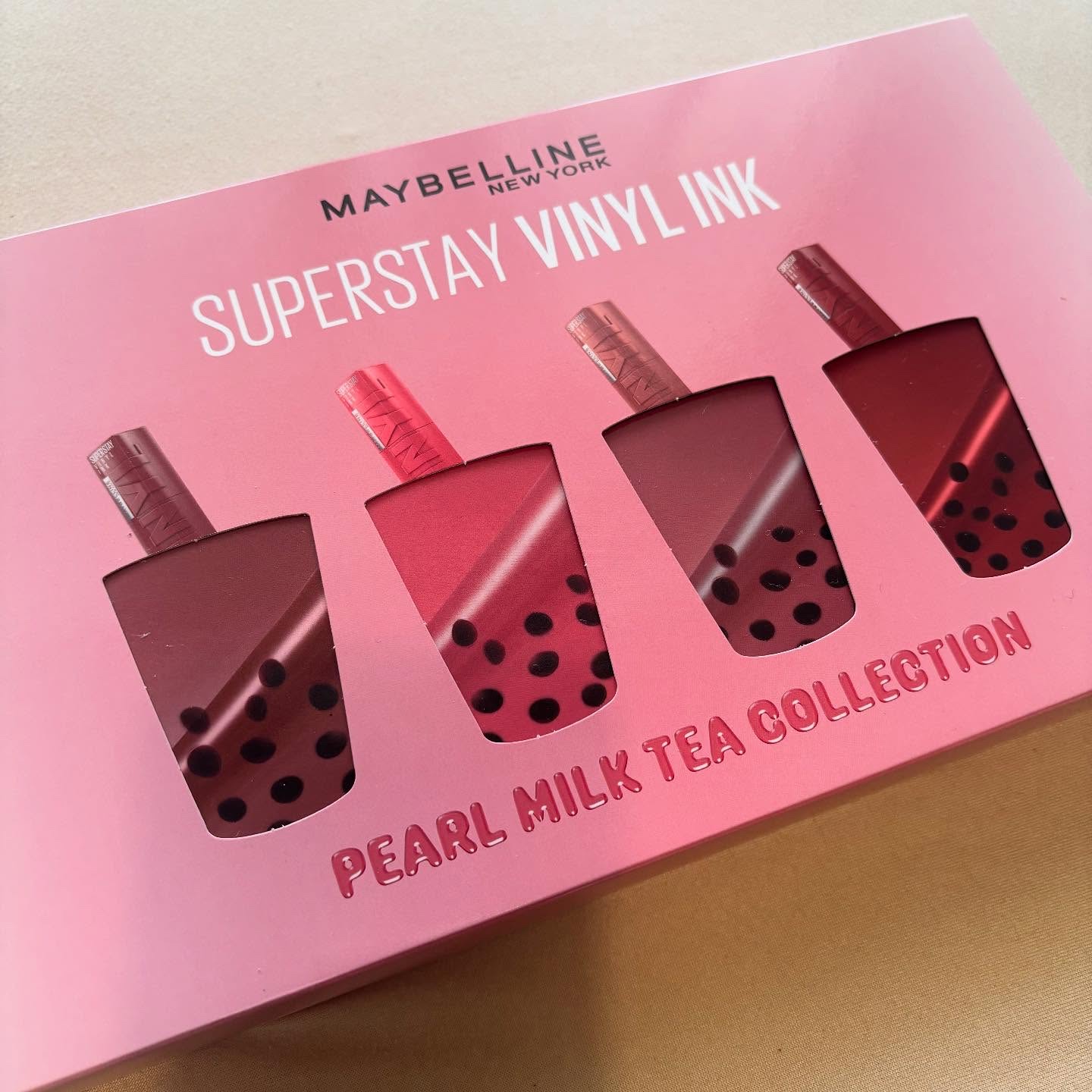 🌟メイベリン

ヴィニルインクから秋冬限定色
「甘酸っぱいストロベリーミルクティー」と
「香ばしウーロンミルクティー」が新発売💫

パールミルクティコレクション

メイベリン ニューヨーク SPステイ ヴィニルインク 260（甘酸っぱい