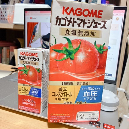 カゴメトマトジュース 食塩無添加/カゴメ/野菜ジュースを使ったクチコミ(1枚目)