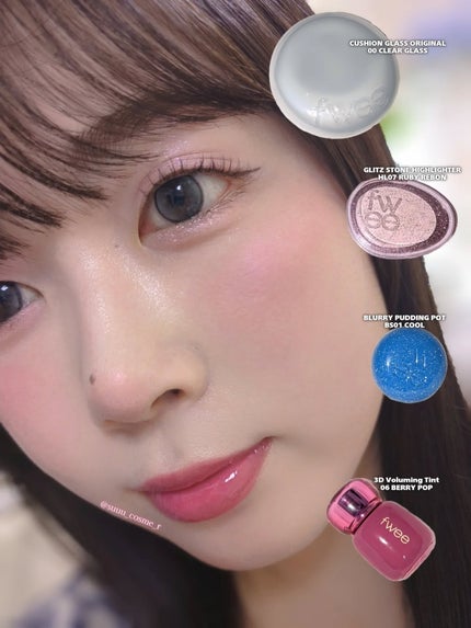 リップアンドチーク ブラーリープリンポット/fwee/口紅を使ったクチコミ(4枚目)