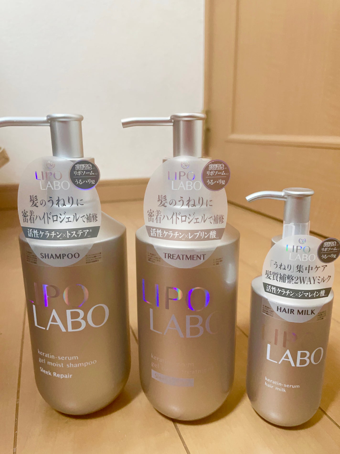 リポ ラボ ケラチンセラム ジェルモイスト シャンプー /トリートメントスリークリペア*/LIPO LABO/市販シャンプーを使ったクチコミ(1枚目)