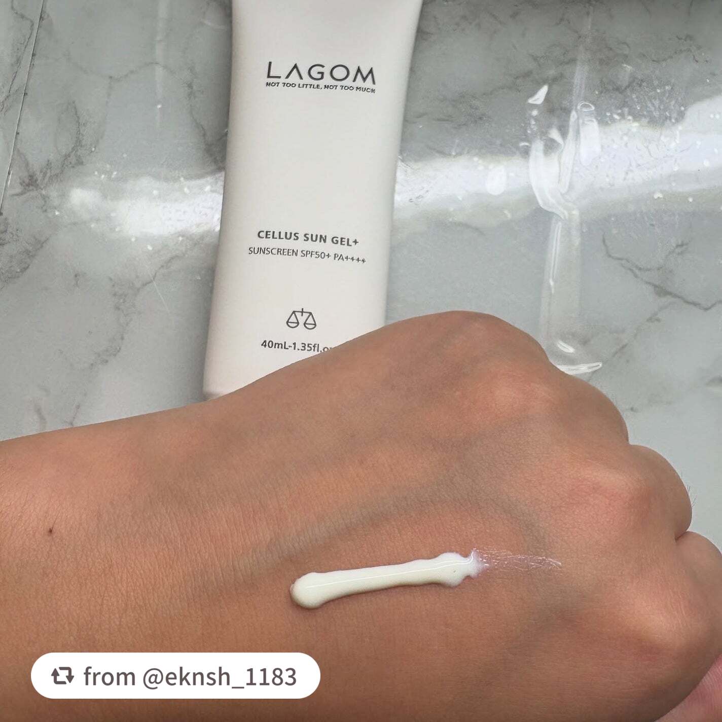 サンジェル プラス SPF50+ PA++++/LAGOM /日焼け止めジェルを使ったクチコミ(3枚目)