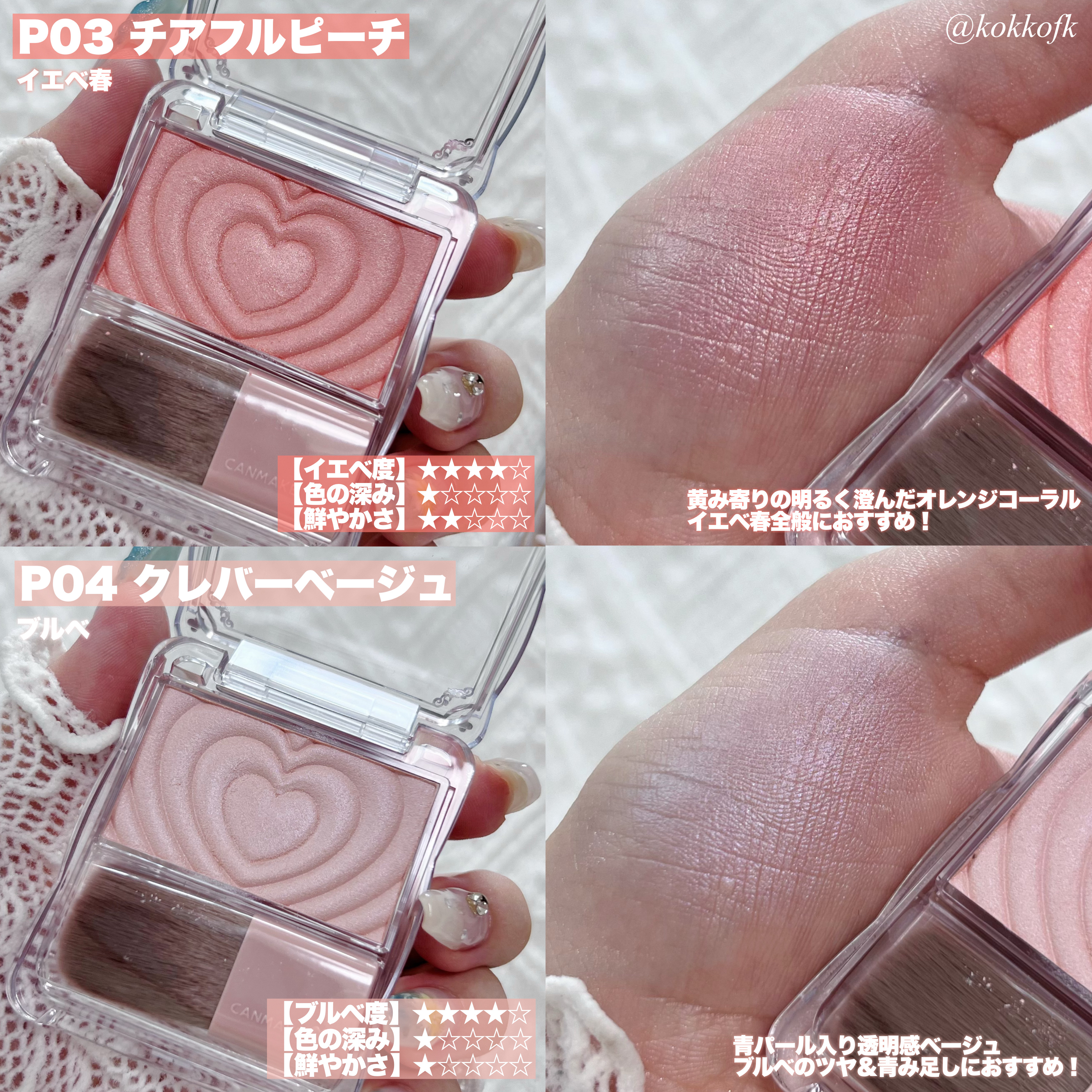 パウダーチークス/キャンメイク/パウダーチークを使ったクチコミ（3枚目）