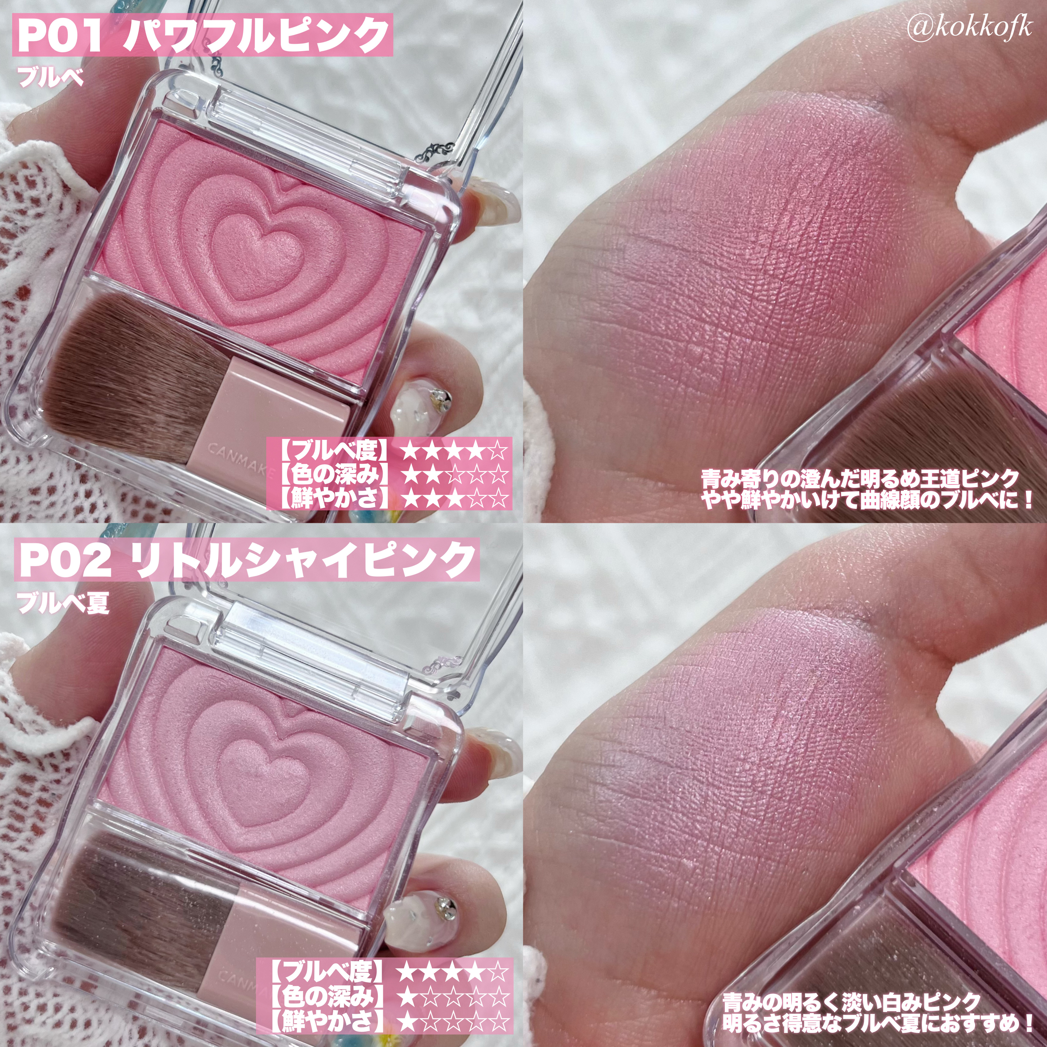 パウダーチークス/キャンメイク/パウダーチークを使ったクチコミ（2枚目）