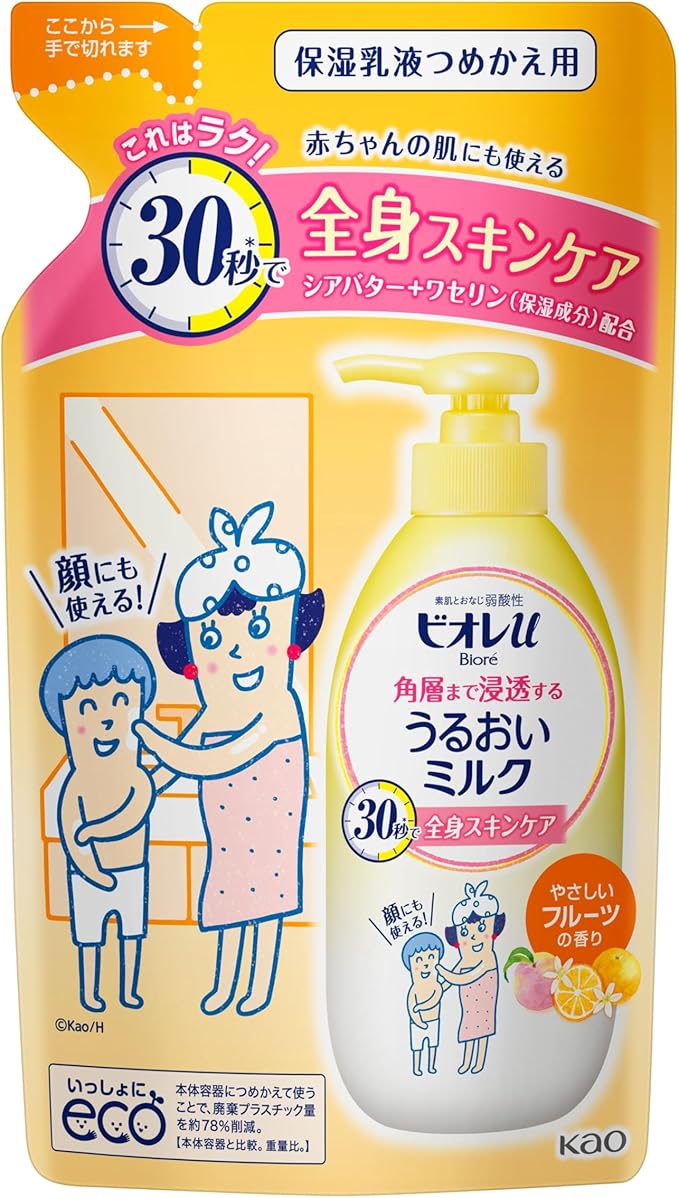 角層まで浸透するうるおいミルク やさしいフルーツの香り つめかえ用 250ml