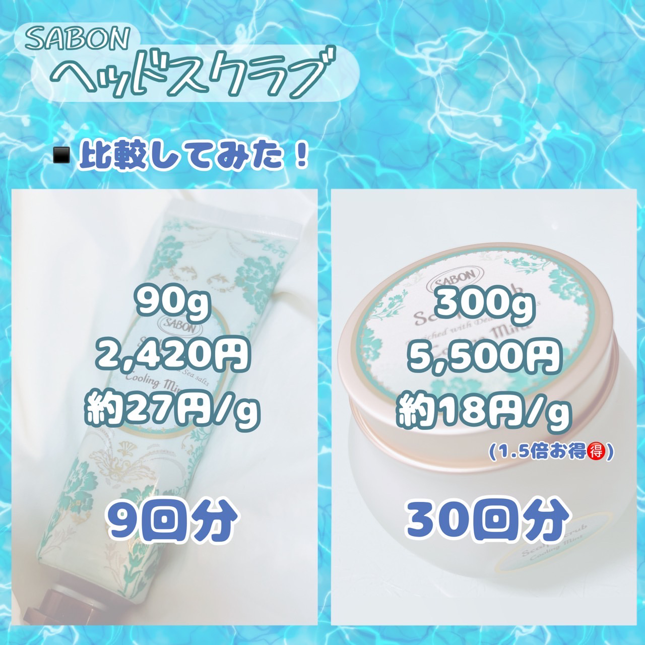 ヘッドスクラブ リフレッシング(ミント)/SABON/ヘッドスクラブを使ったクチコミ（2枚目）