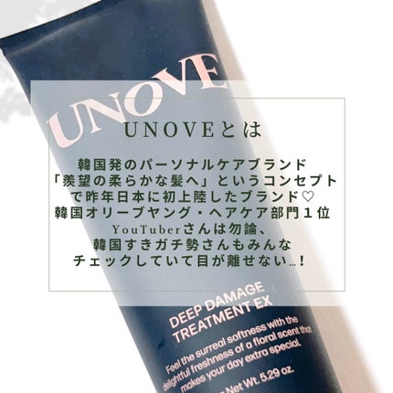 ディープダメージトリートメントEX/UNOVE/洗い流すヘアトリートメントを使ったクチコミ(2枚目)