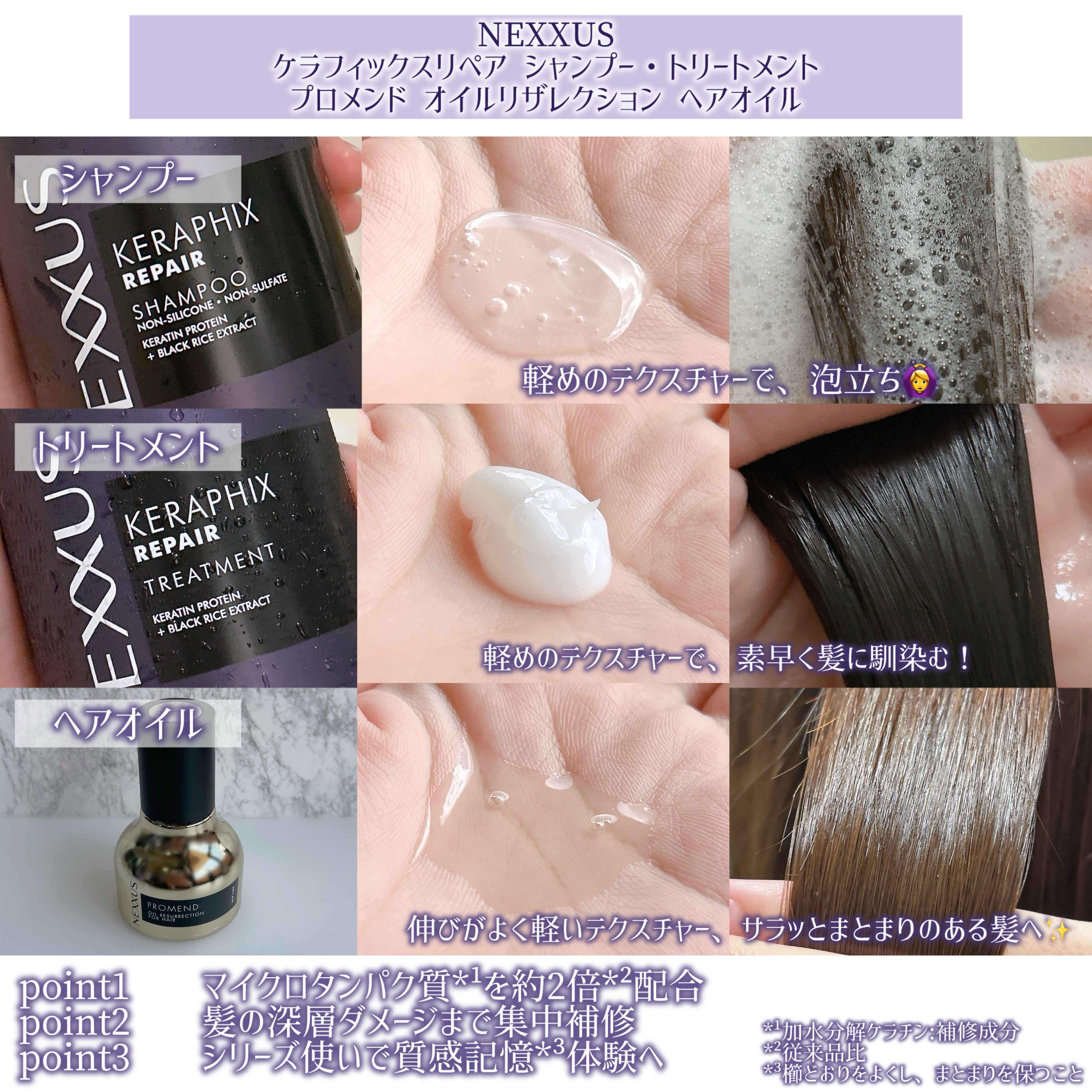 ネクサス ケラフィックスリペア シャンプー/トリートメント/NEXXUS(ネクサス)/市販シャンプーを使ったクチコミ（2枚目）