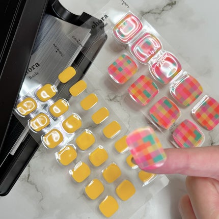 セミキュアジェルネイル(ペディキュア)/ohora/ネイルシールを使ったクチコミ(2枚目)