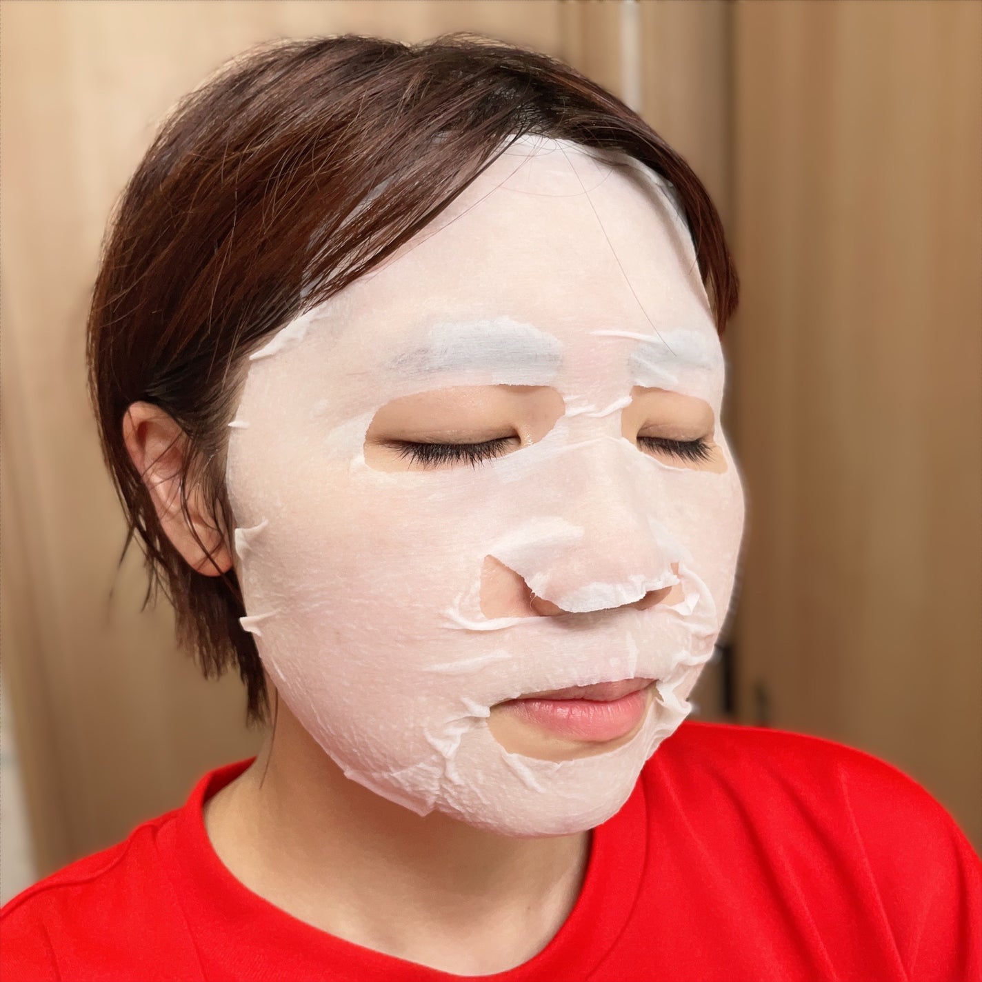 圧縮フェイスマスク 個包装カップ付き/DAISO/シートマスク・パックを使ったクチコミ(7枚目)