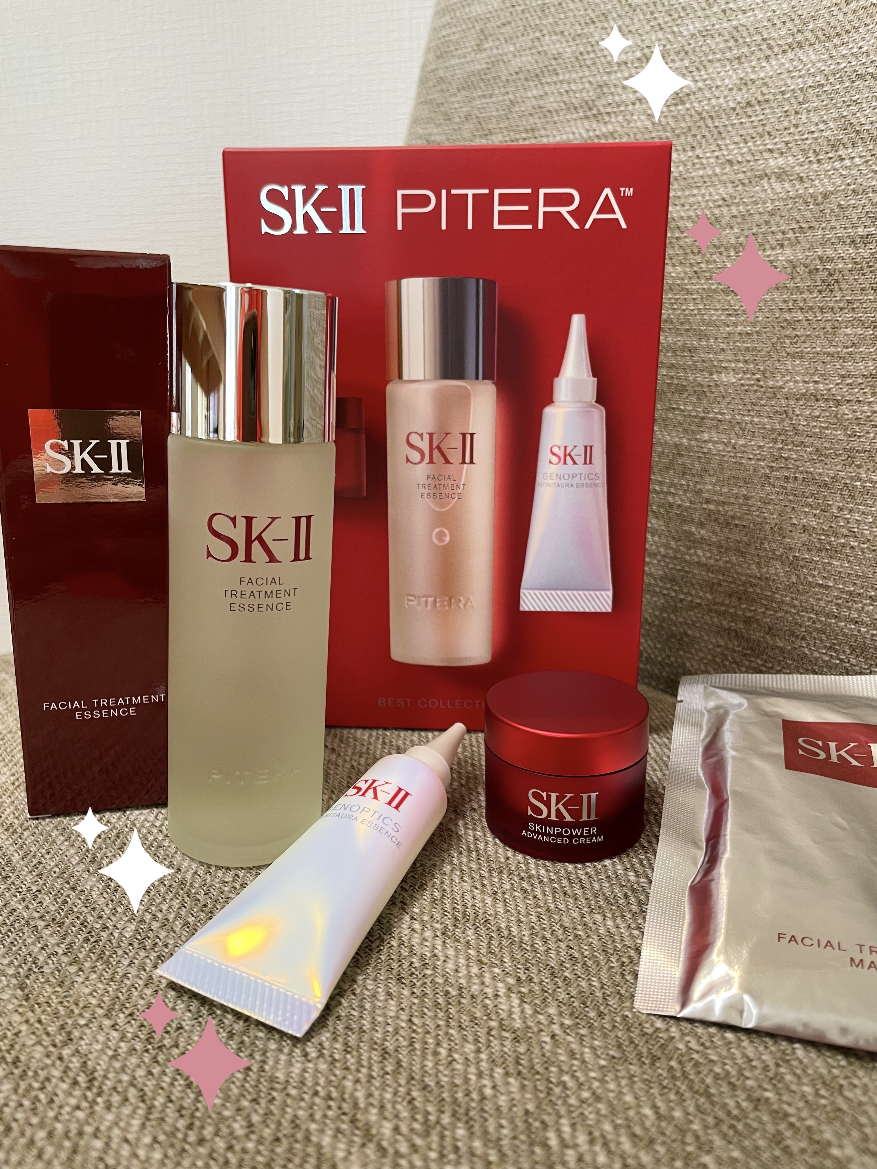 ☆SK-II       SK-II ピテラベスト コレクション☆


フェイシャルトリートメントエッセンス75ml

ジェノプティクスインフィニットオーラエッセンス10ml

スキンパワーアドバンストクリーム15g

久しぶりのSK-II