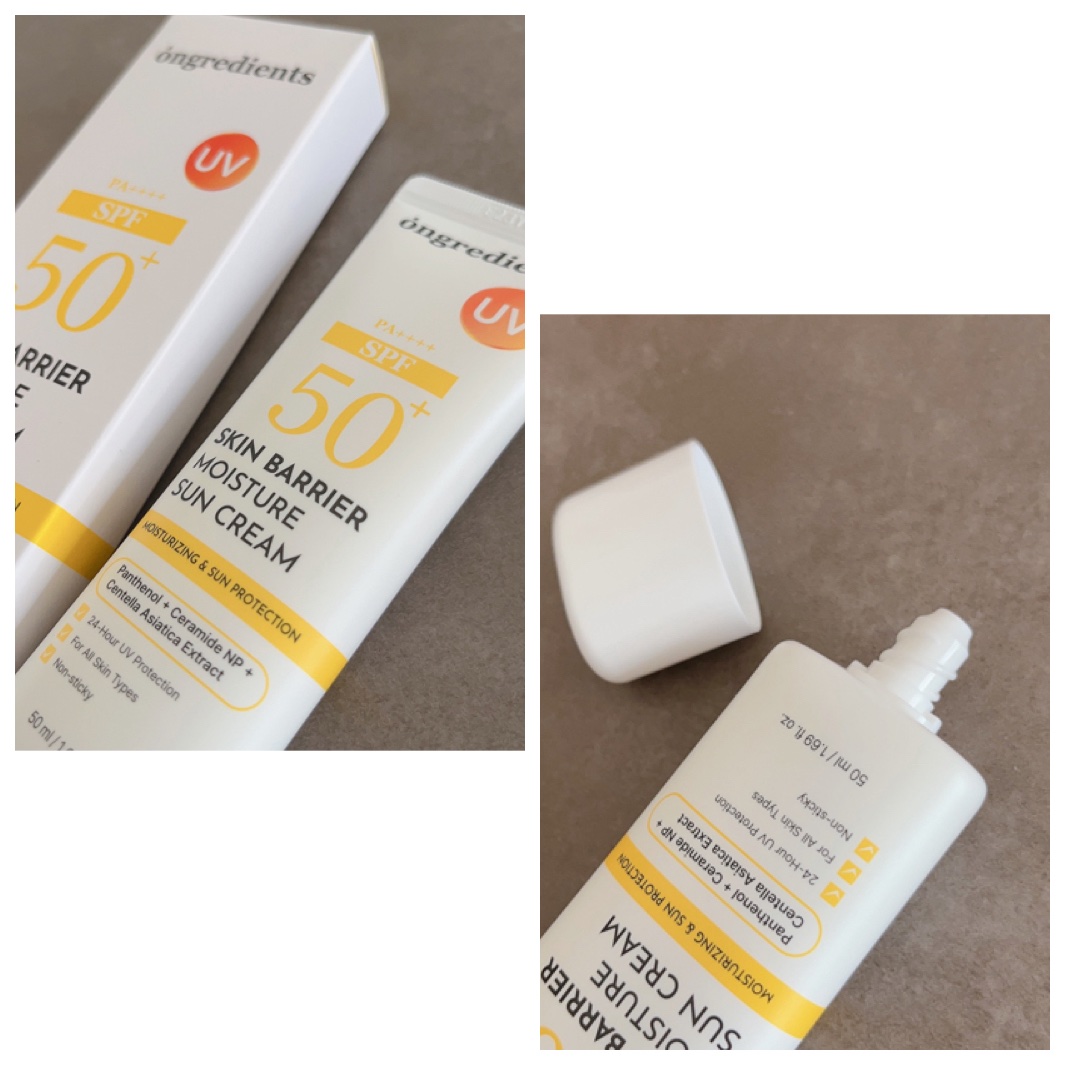 スキンバリアモイスチャーサンクリーム/Ongredients/日焼け止めクリームを使ったクチコミ（3枚目）