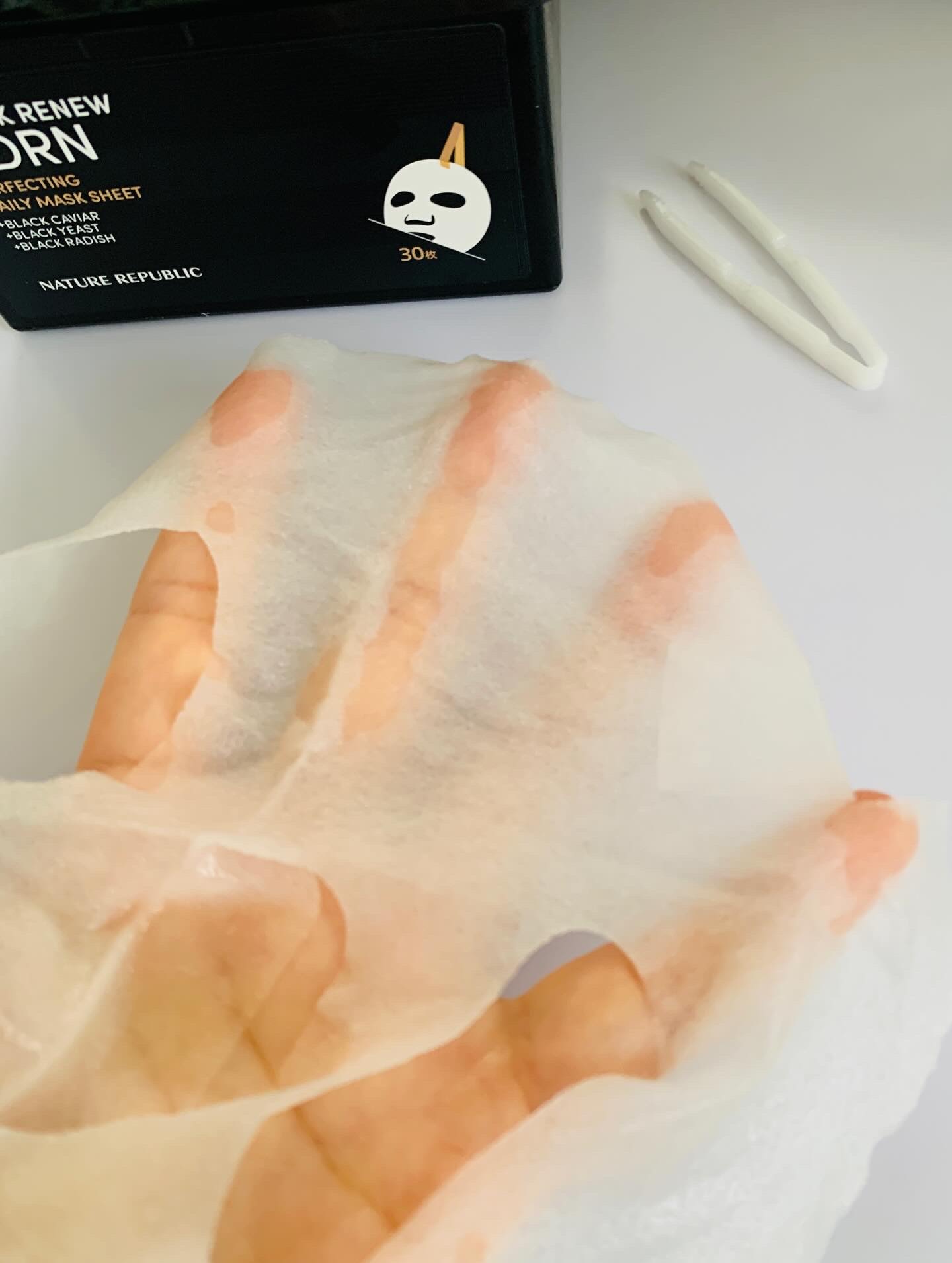 ブラックPDRN デイリーシートマスク/ネイチャーリパブリック/シートマスク・パックを使ったクチコミ（3枚目）