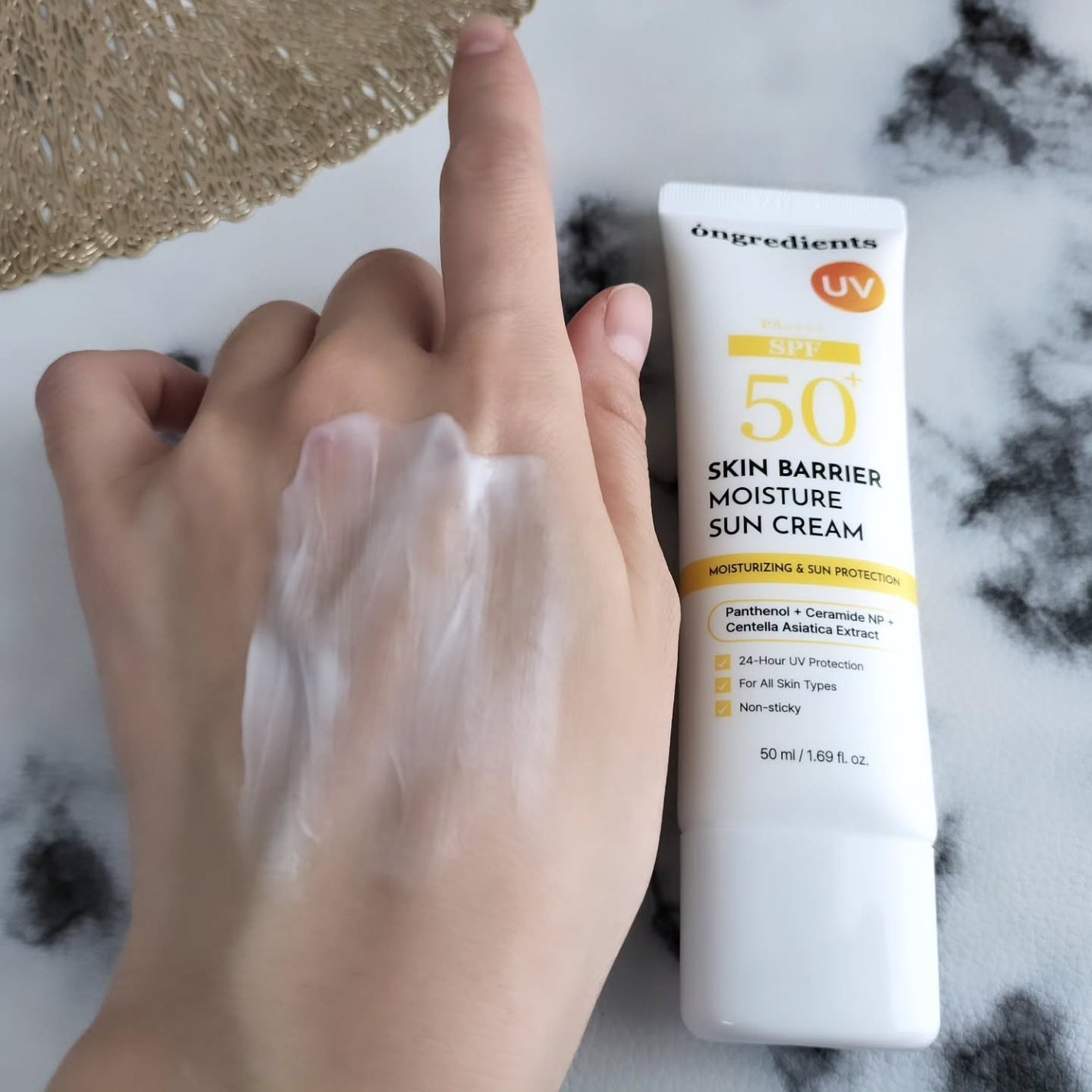 スキンバリアモイスチャーサンクリーム/Ongredients/日焼け止めクリームを使ったクチコミ(6枚目)
