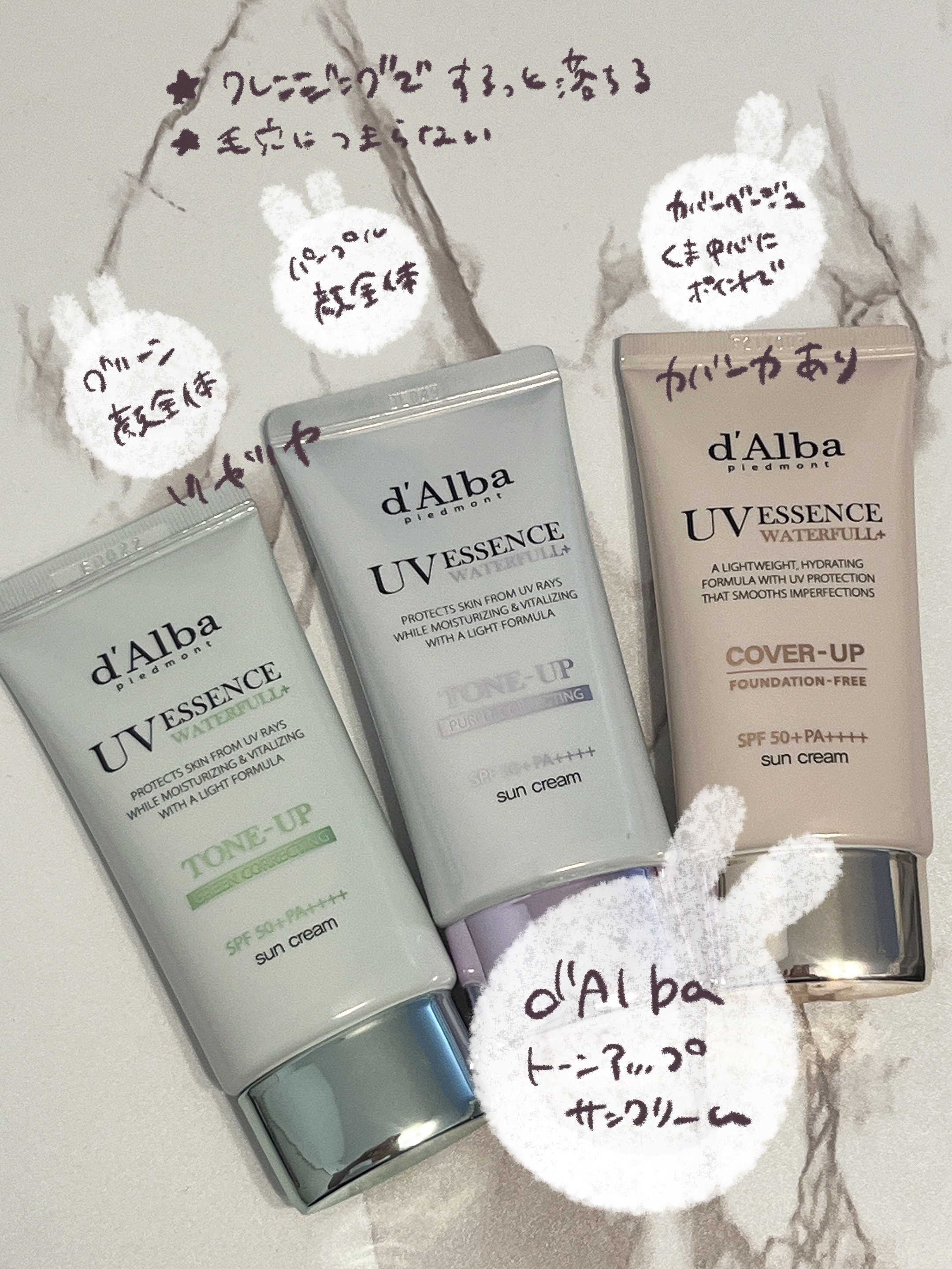 ウォータフルトーンアップサンクリーム（カバーベージュ）/ダルバ/日焼け止め・UVケアを使ったクチコミ（1枚目）