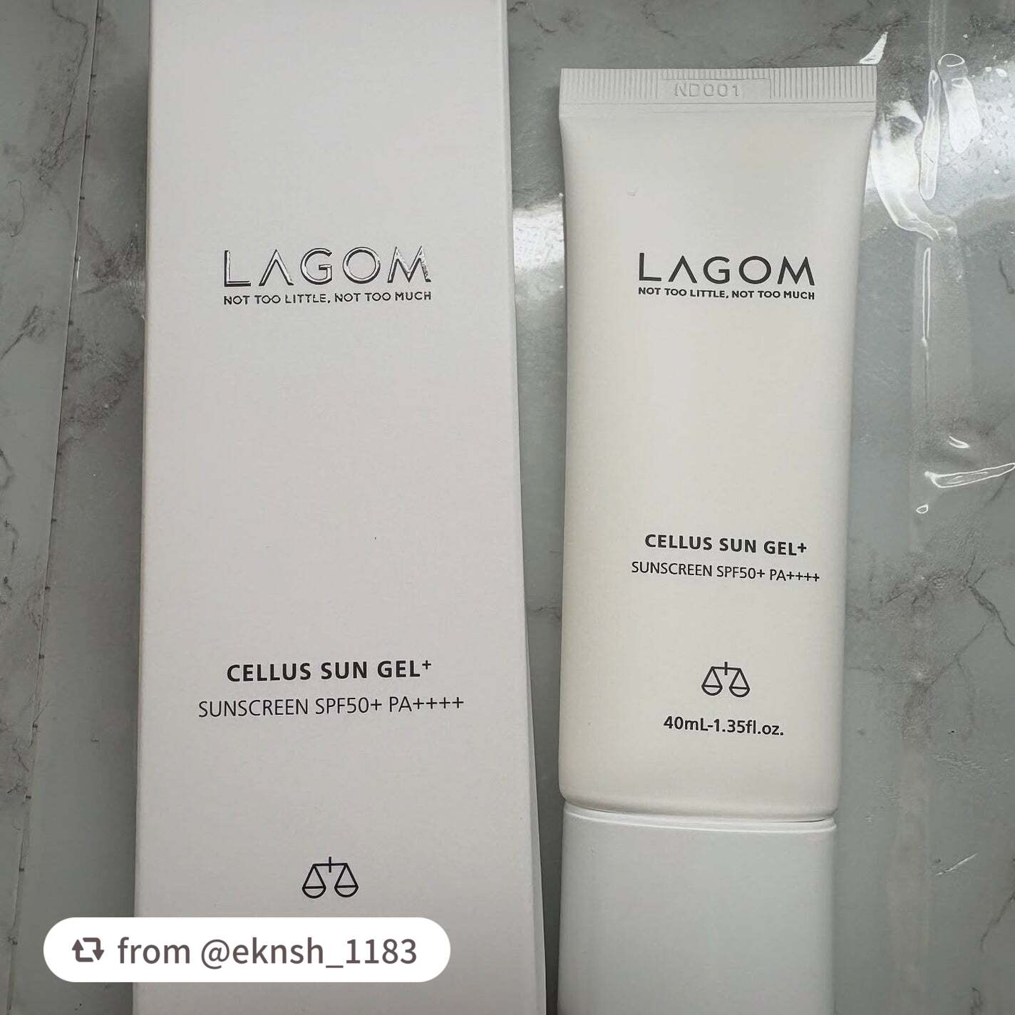 サンジェル プラス SPF50+ PA++++/LAGOM /日焼け止めジェルを使ったクチコミ(2枚目)