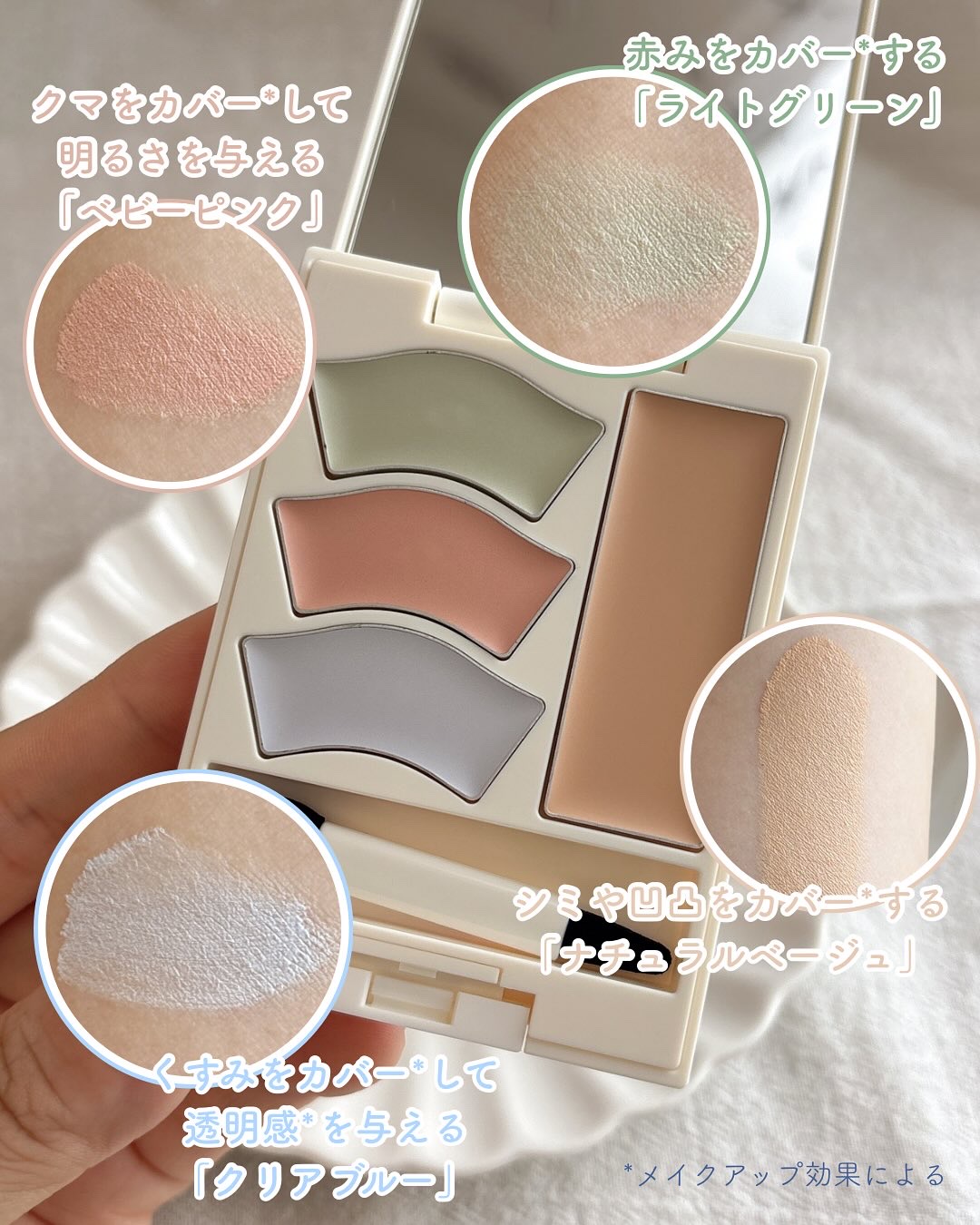 雪肌精 BLUE　メルティ マイ カラー バランサー/雪肌精/パレットコンシーラーを使ったクチコミ（3枚目）