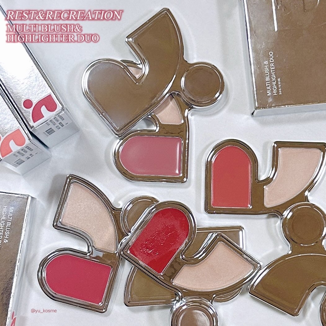 マルチブラッシュアンドハイライターデュオ/Rest & Recreation BEAUTY/ジェル・クリームチークを使ったクチコミ(2枚目)