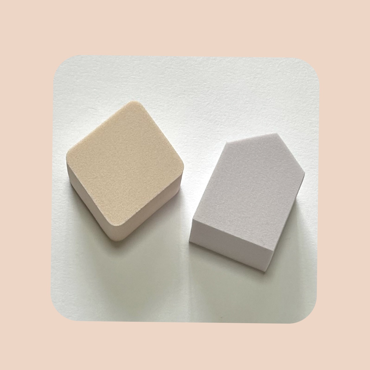 メイクアップスポンジ（１５個、ダイヤモンド形）/DAISO/パフ・スポンジを使ったクチコミ（1枚目）