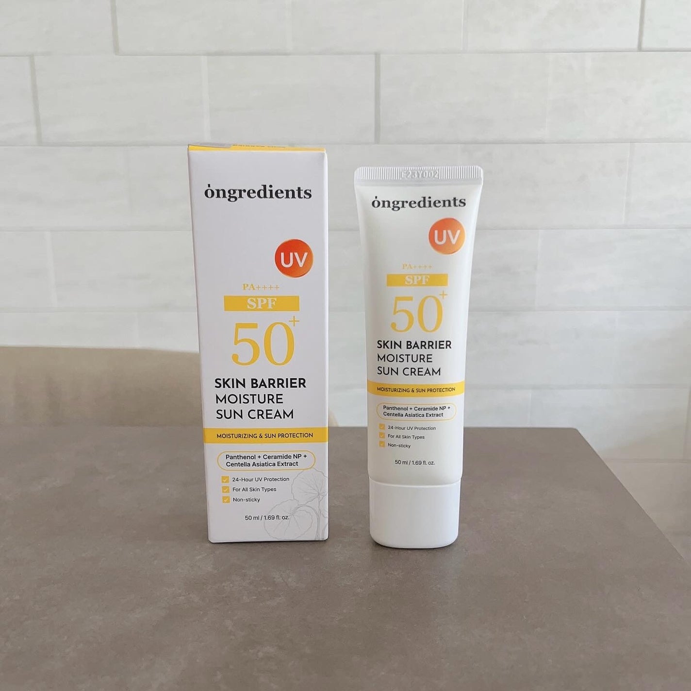 スキンバリアモイスチャーサンクリーム/Ongredients/日焼け止めクリームを使ったクチコミ(1枚目)