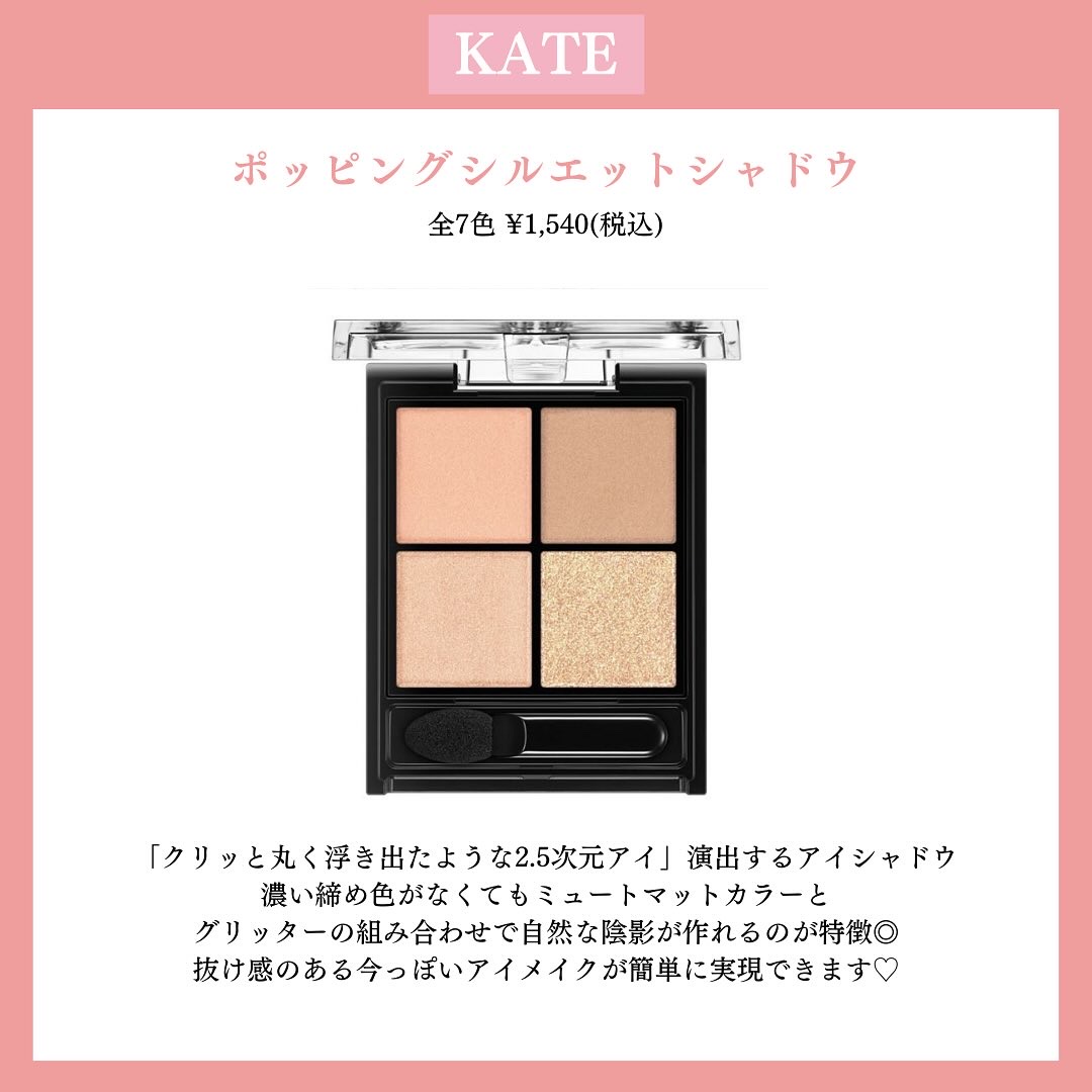 ケイト ポッピングシルエットシャドウ/KATE/アイシャドウパレットを使ったクチコミ（2枚目）