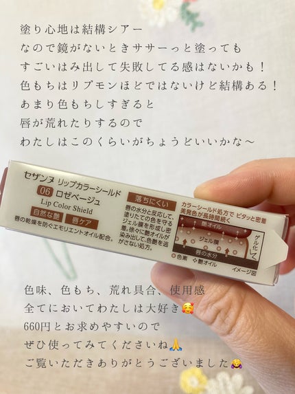 リップカラーシールド/CEZANNE/口紅を使ったクチコミ(6枚目)