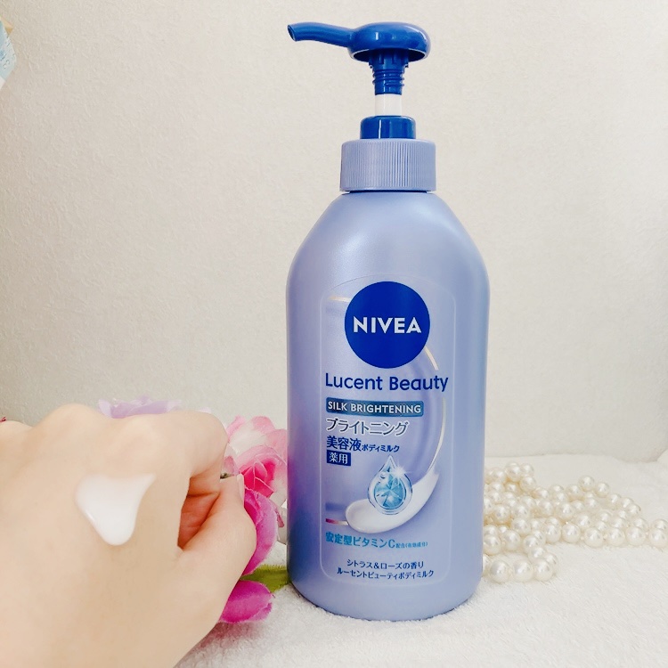 【医薬部外品】ニベア ルーセントビューティ シルクブライトニング ブライトニング美容液ボディミルク/ニベア/ボディミルクを使ったクチコミ（2枚目）