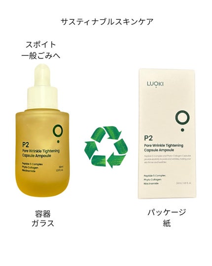 P2毛穴シワタイトニングカプセルアンプル/LUOKI/美容液を使ったクチコミ(2枚目)