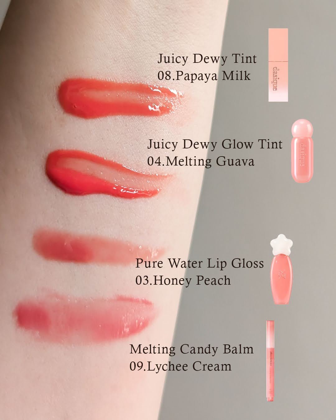 ピュアウォーターリップグロス/dasique/リップグロスを使ったクチコミ（2枚目）