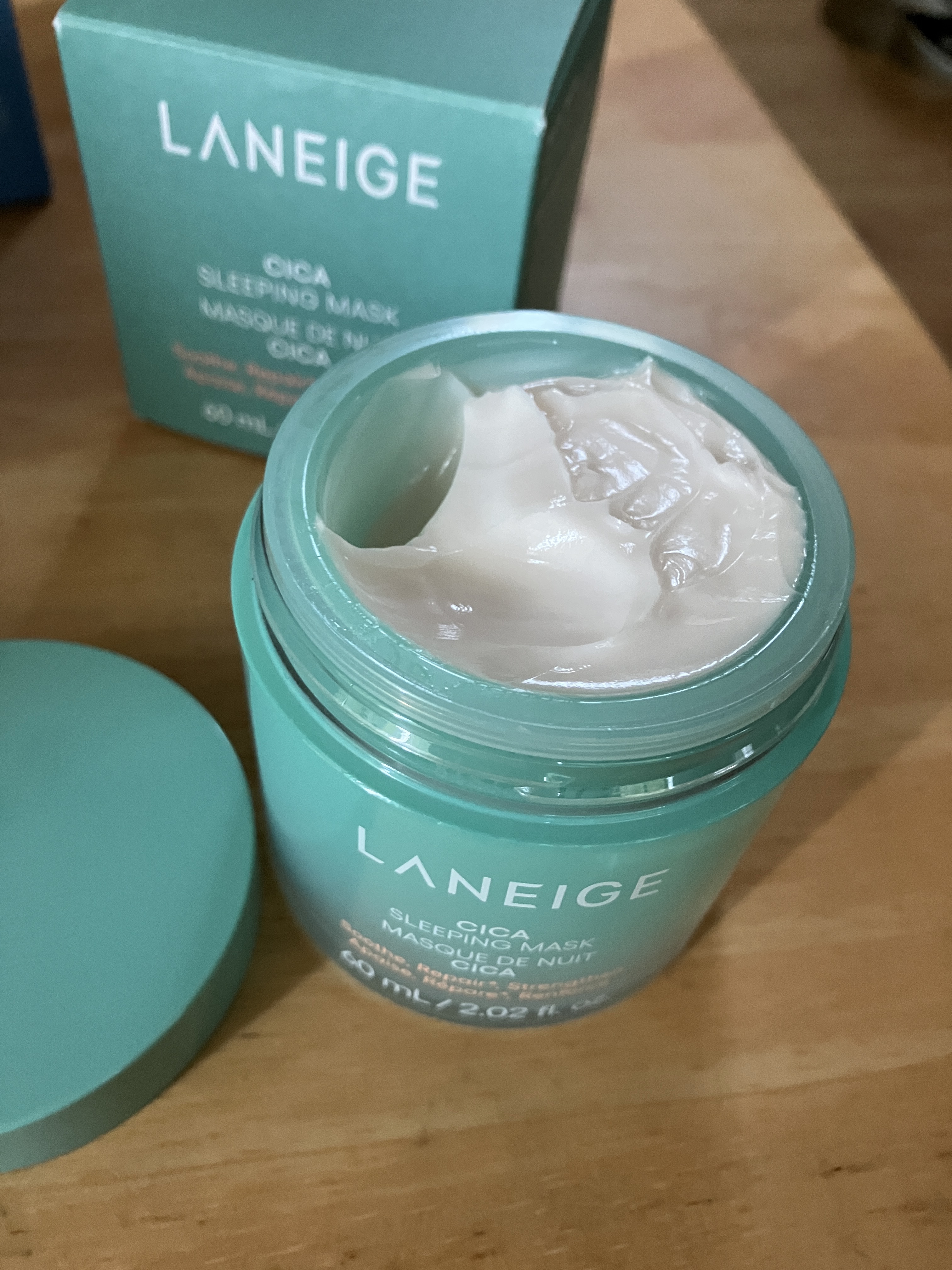 シカスリーピングマスク N/LANEIGE/フェイスクリームを使ったクチコミ（2枚目）