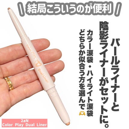 カラープレイデュアルライナー/2aN/スティックアイシャドウを使ったクチコミ(2枚目)