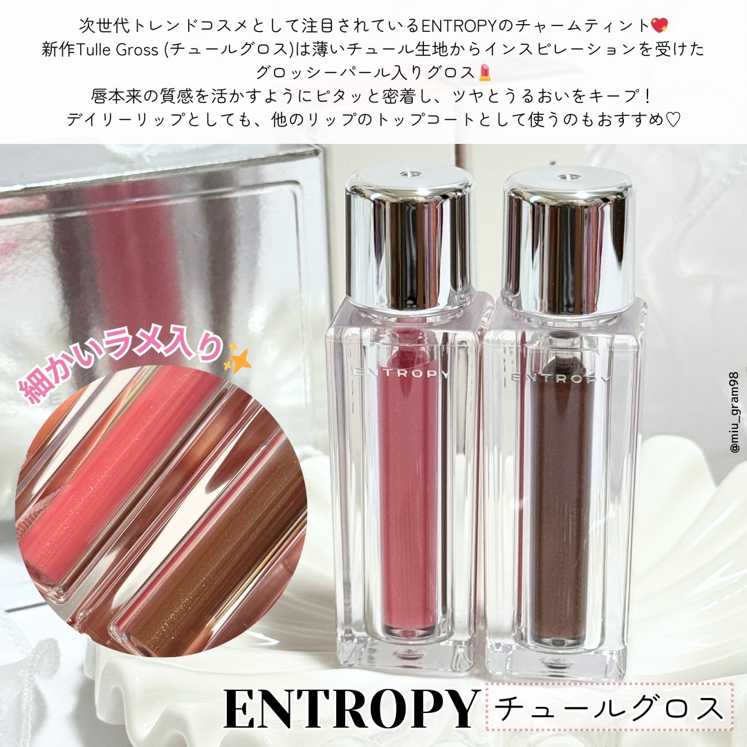 チュールグロス/ENTROPY/リップグロスを使ったクチコミ（2枚目）
