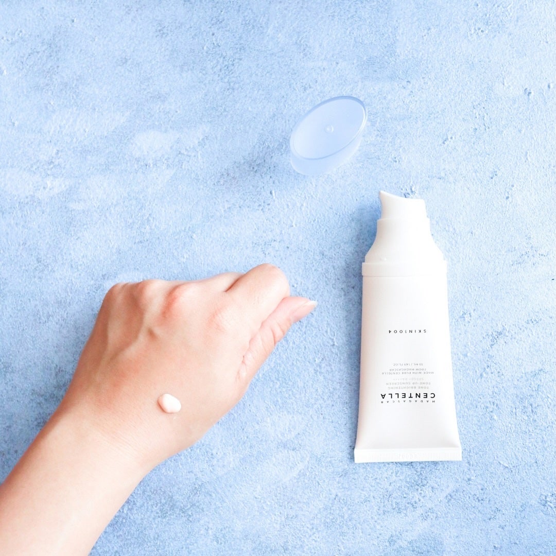 トーンブライトニング トーンアップサンスクリーン/SKIN1004/日焼け止めクリームを使ったクチコミ(3枚目)