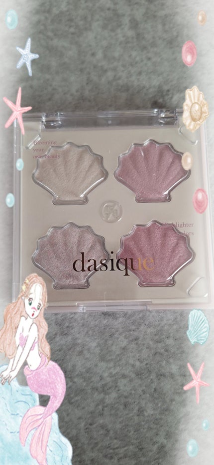 シャイングロイハイライターパレット/dasique/クリームハイライトを使ったクチコミ(1枚目)