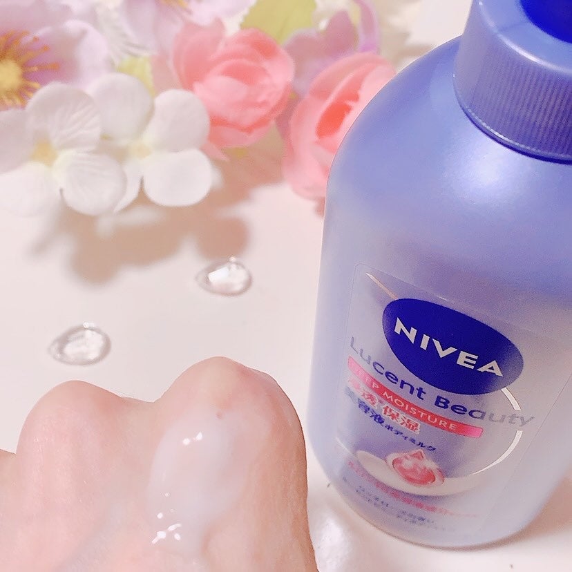 ニベア ルーセントビューティ ディープモイスチャー 浸透保湿美容液ボディミルク リッチローズの香り/ニベア/ボディミルクを使ったクチコミ(4枚目)