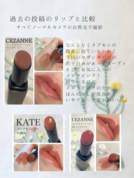 リップカラーシールド/CEZANNE/口紅を使ったクチコミ(5枚目)