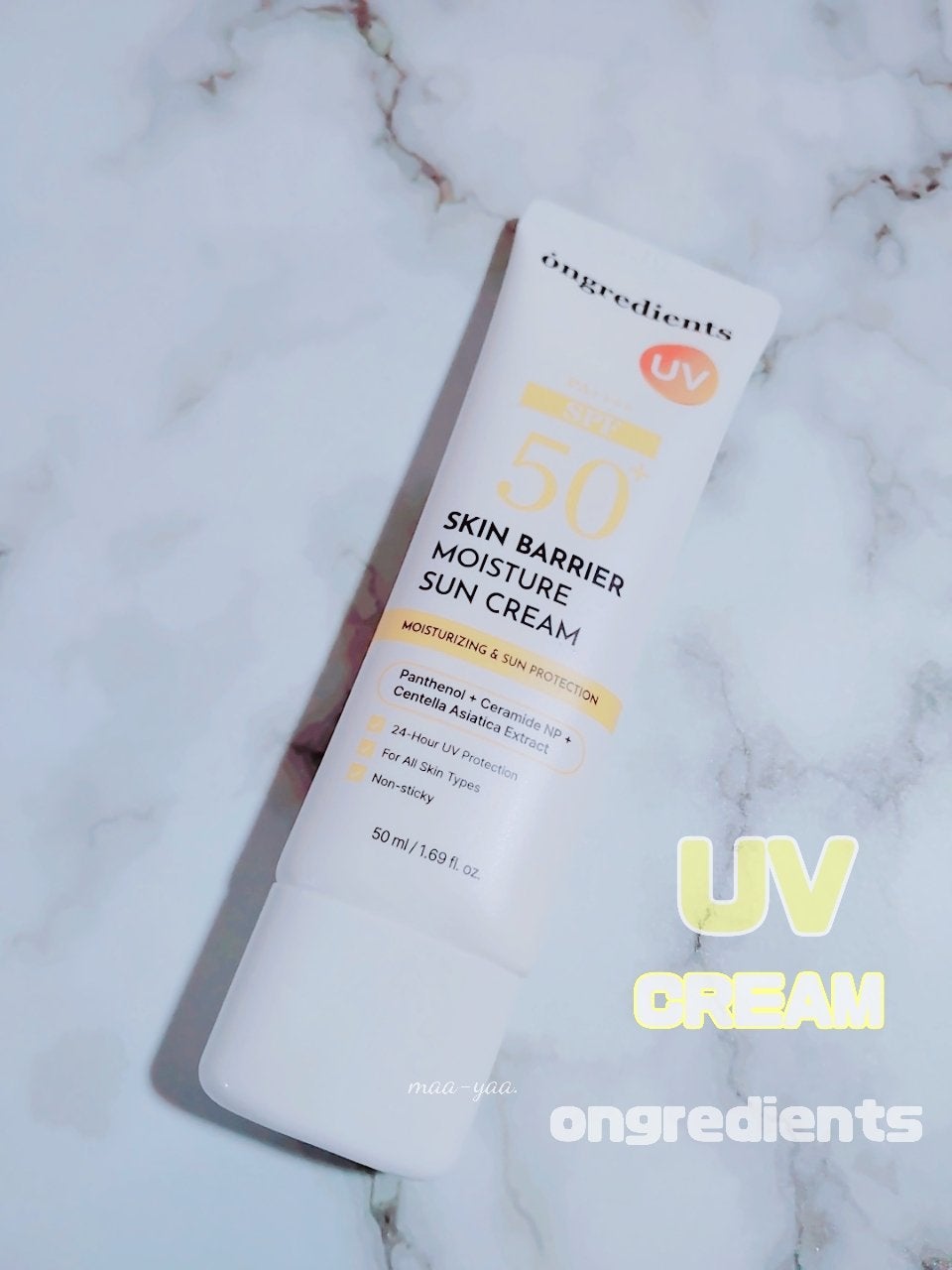 スキンバリアモイスチャーサンクリーム/Ongredients/日焼け止めクリームを使ったクチコミ(1枚目)